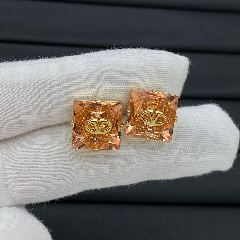 18K Valentino Valentino Color Crystal Earrings