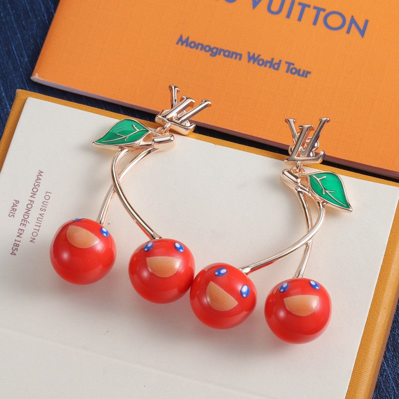18K Louis Vuitton Fruit Earrings